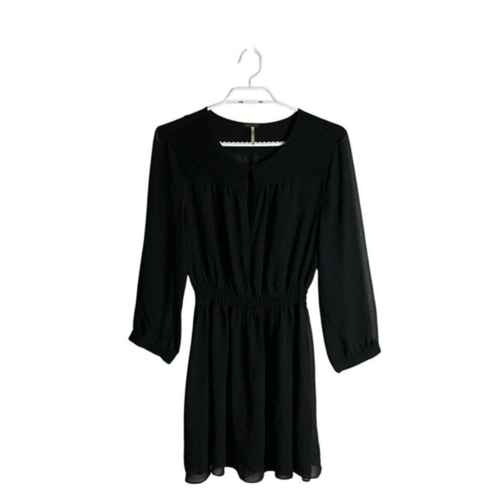 Temperance Women's Black Sheer Formal Tunic Top